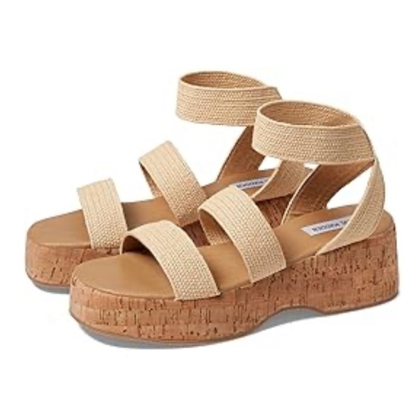 Steve Madden Sashes Sandals Raffia beige women’s 8 - Picture 1 of 6